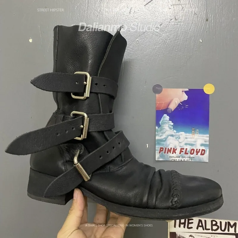 Vintage Fashion Boots - Sepatu Bot Kulit Asli Pria Model
