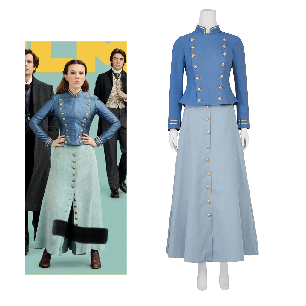 Vintage Victorian Fashion - Kostum Cosplay Film Enola Holmes 2