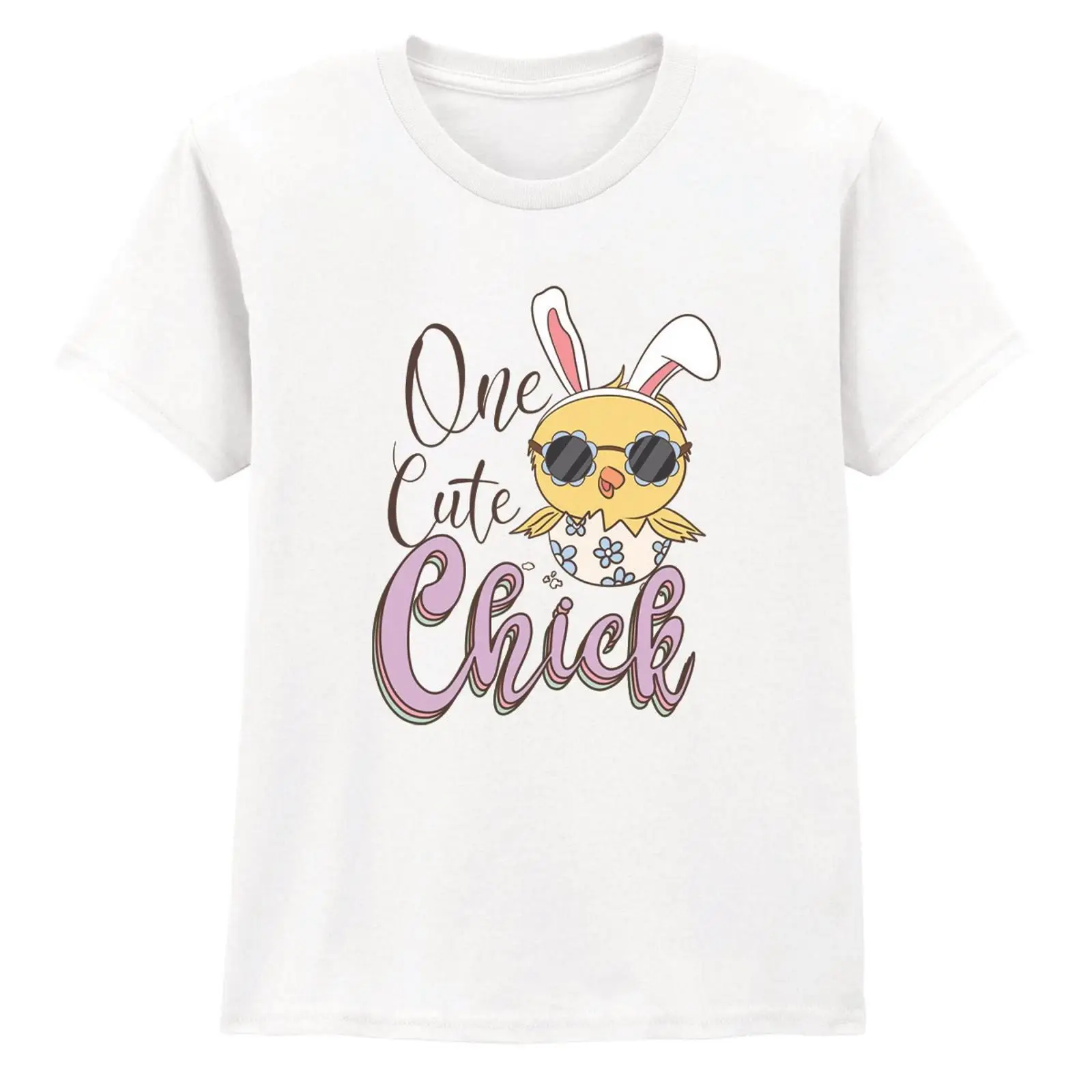 Vintage Ken Fashion - Kaos Wanita Motif Anak Ayam Lucu,