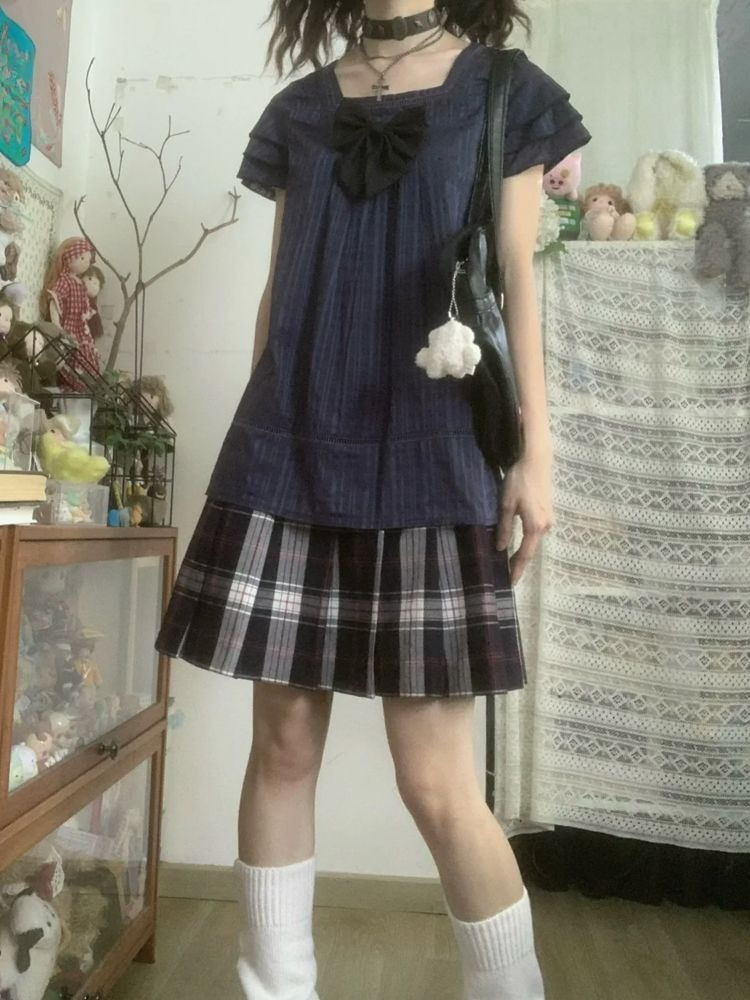 Vintage Fashion Japan - Set Dua Potong Gaya Jepang Vintage
