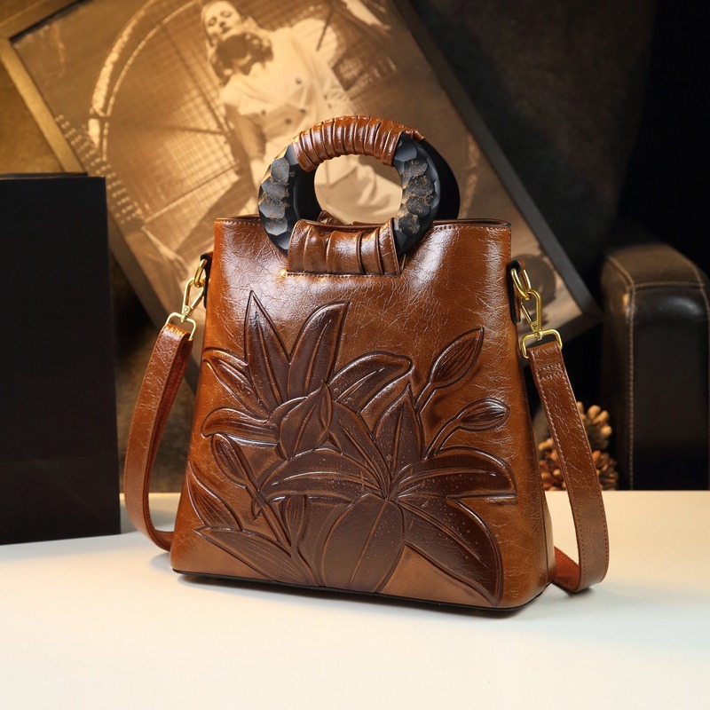 Vintage Fashion In Chinese - Tas Wanita Kulit Gaya Etnik Vintage