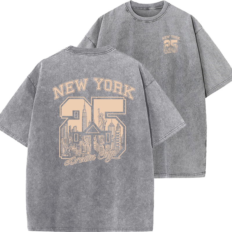 Vintage Fashion York - New York City kaus wanita motif