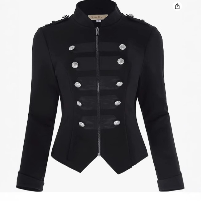 Vintage Victorian Fashion - Jaket Punk Gotik Wanita Slim Fit