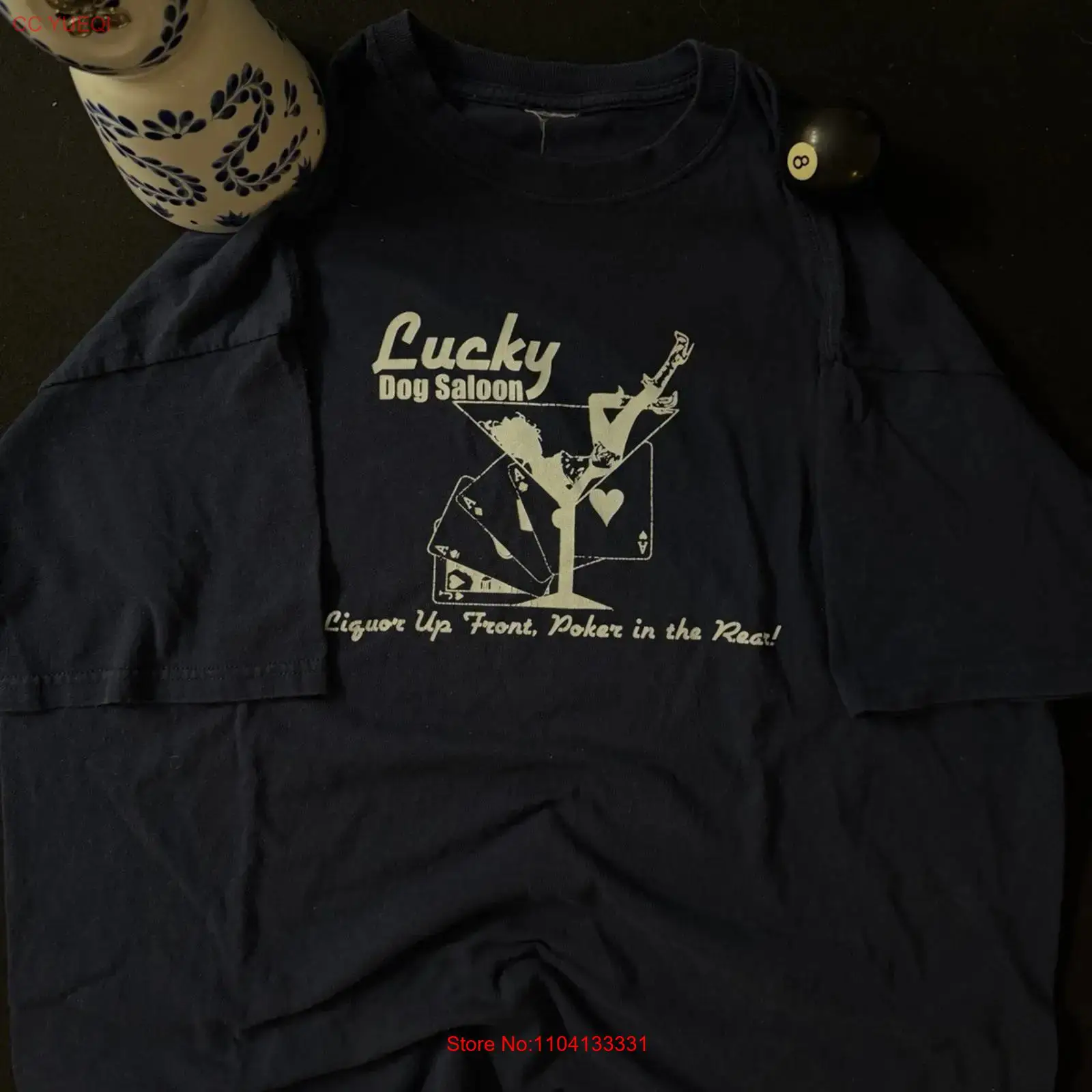 Vintage Fashion Las Vegas - Kaos Vintage Lucky Dog Saloon Tahun