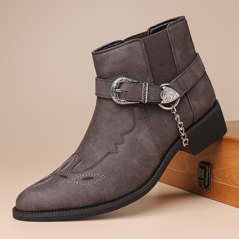 Vintage Fashion Boots - Sepatu Bot Koboi Vintage Pria Retro
