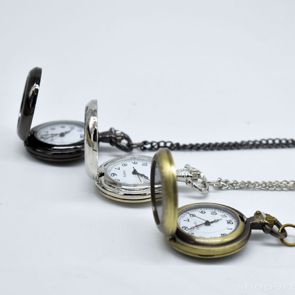 Kalung Liontin Jam Saku Logam  - Vintage Fashion Blog ulasan dan harga