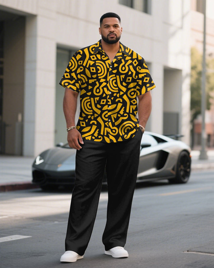 Kemeja Pria Ukuran Besar S-9XL - Printed Floral Shirt ulasan dan harga