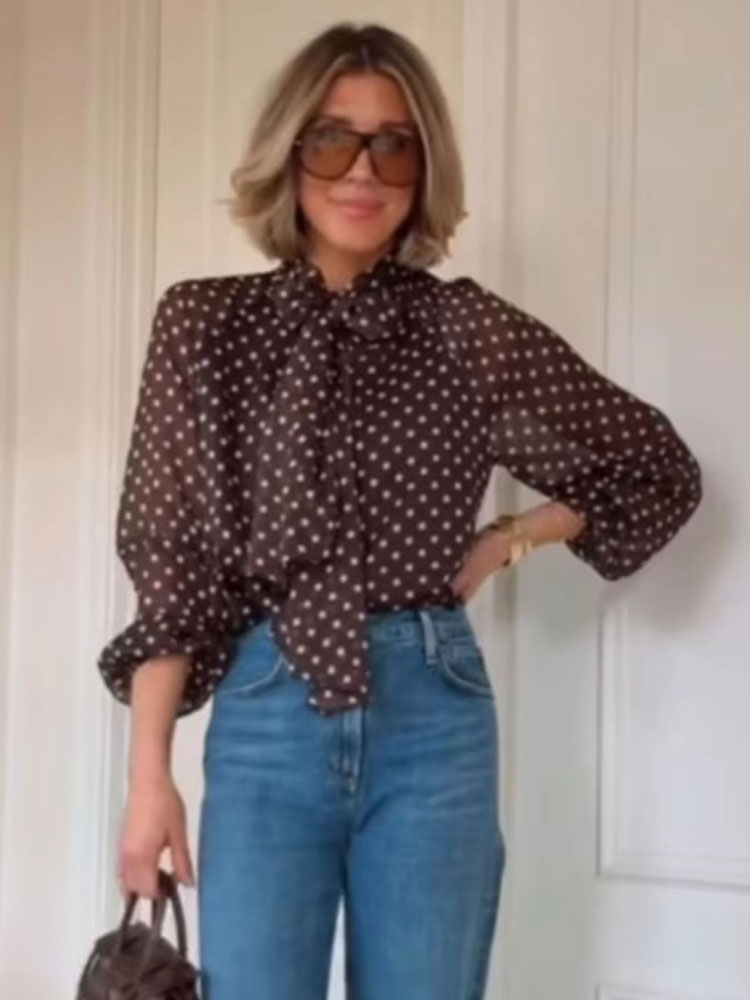 HH Kemeja Wanita Motif Polkado - Vintage Fashion Trends 2026 ulasan dan harga