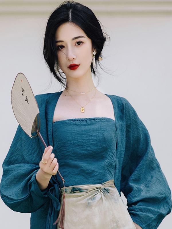 Set Rok Halter Tali Terbuka Mo - Vintage Fashion In Chinese ulasan dan harga