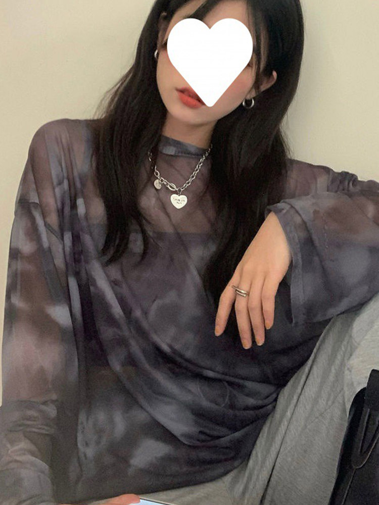 Kaus wanita lengan panjang, Ka - Tie Dye Shirt Vintage ulasan dan harga