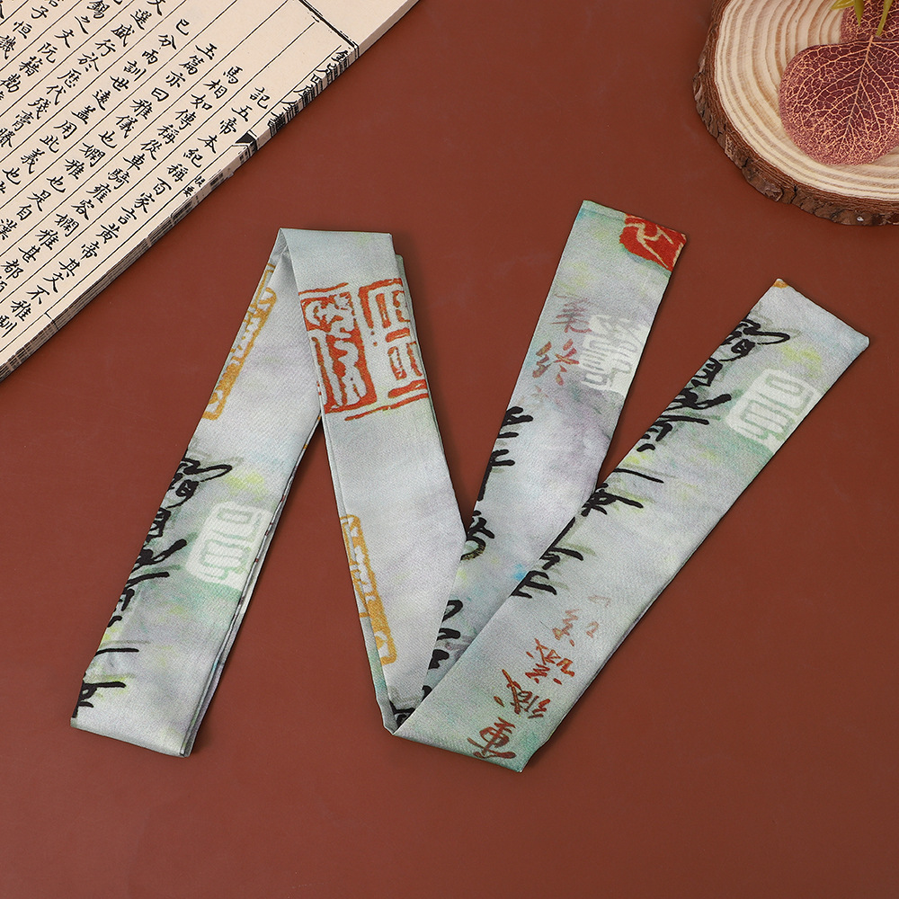 Selendang Sutra Panjang Motif  - Vintage Fashion In Chinese ulasan dan harga