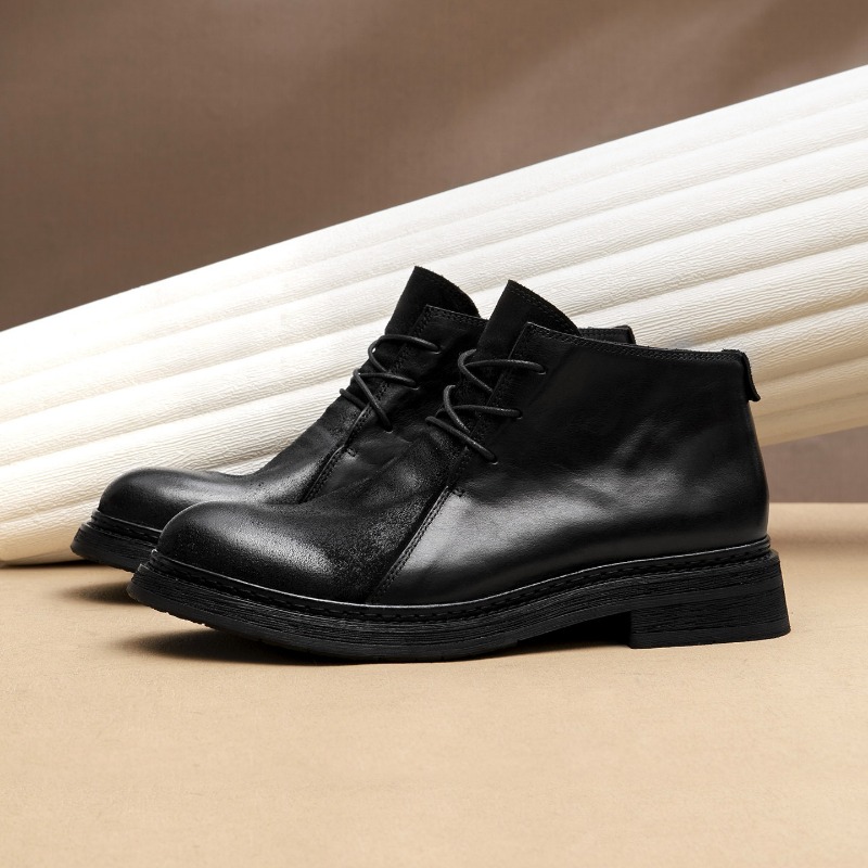 Sepatu Bot Kulit Asli Pria Vin - Vintage Fashion For Men ulasan dan harga