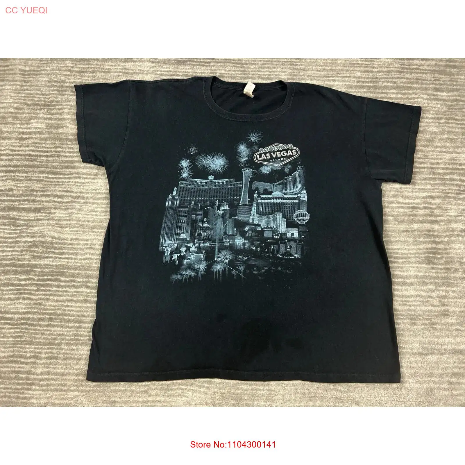 Kaos Las Vegas Pria 2X Hitam A - Vintage Fashion Las Vegas ulasan dan harga