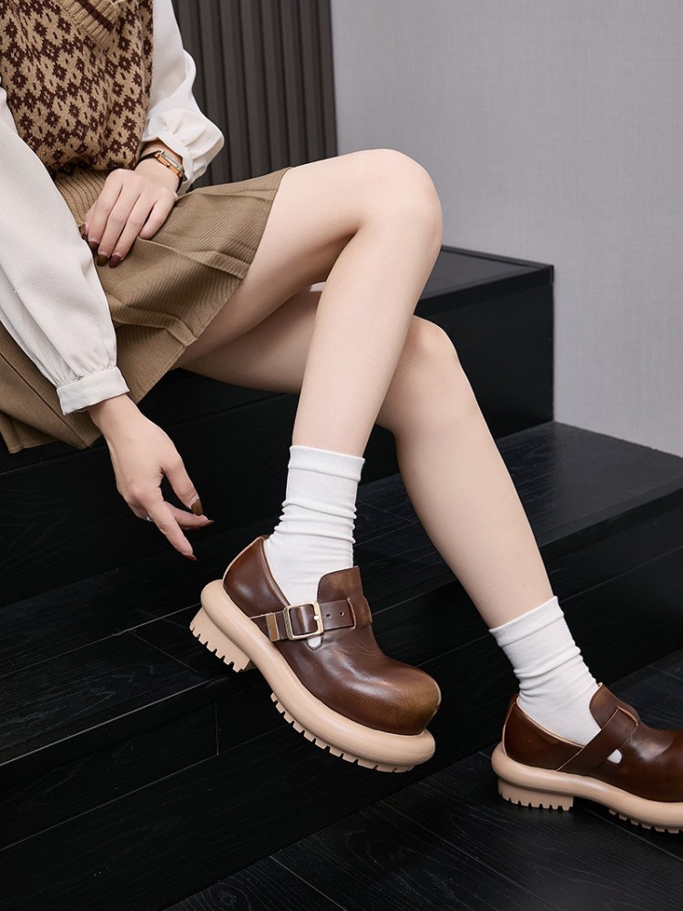 Sepatu Derby Kulit Asli Gaya V - Vintage Fashion For Men ulasan dan harga