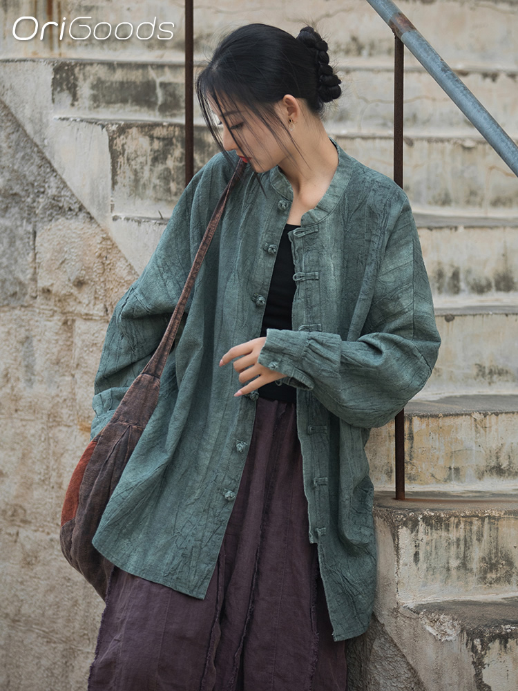 OriGoods Kemeja Oversize Wanit - Tie Dye Shirt Vintage ulasan dan harga