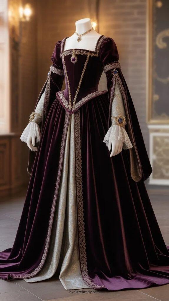 Gaun Prom Ungu Duchess Vintage - Vintage Victorian Fashion ulasan dan harga