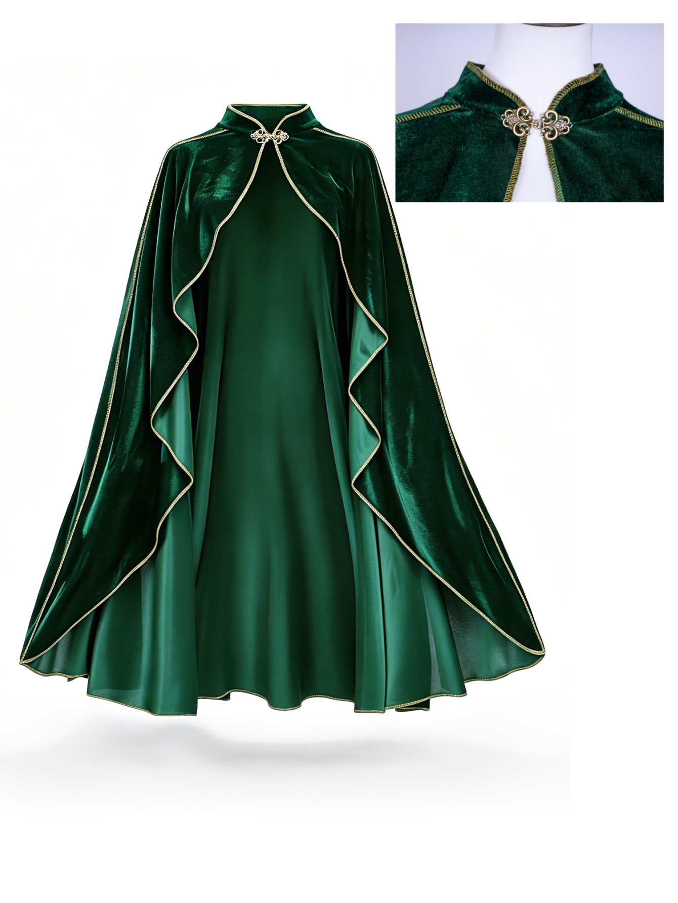 Jubah Beludru Hijau Vintage Wa - Vintage Victorian Fashion ulasan dan harga