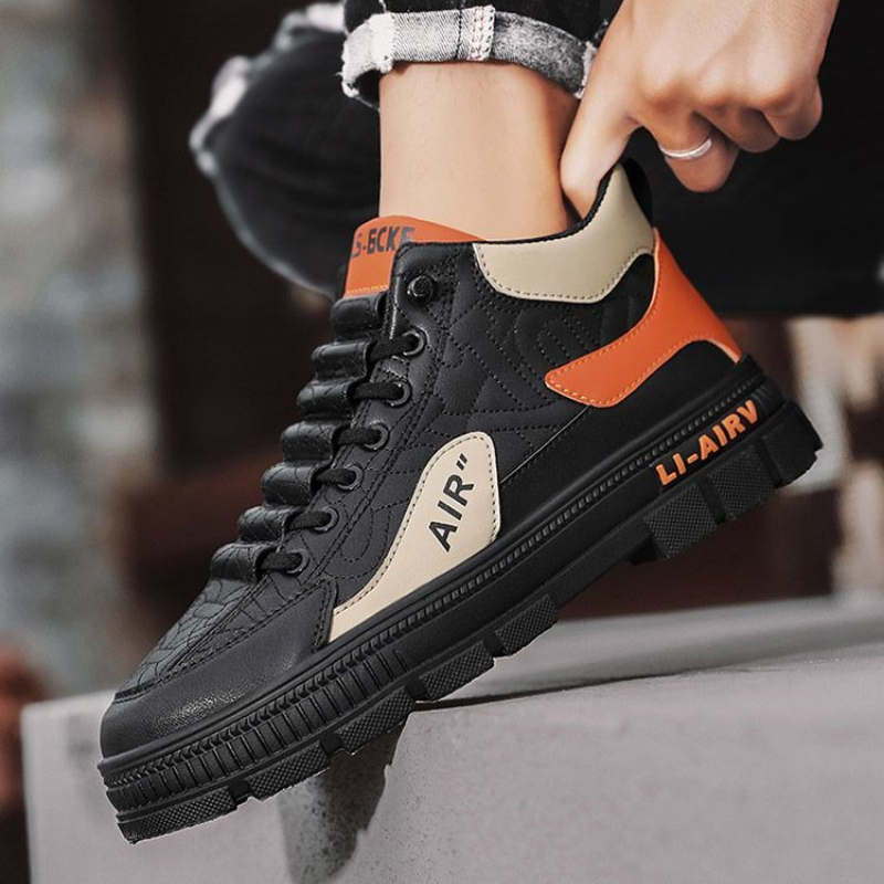 Sepatu Boots Pria Slip-On Plat - Vintage Fashion Boots ulasan dan harga